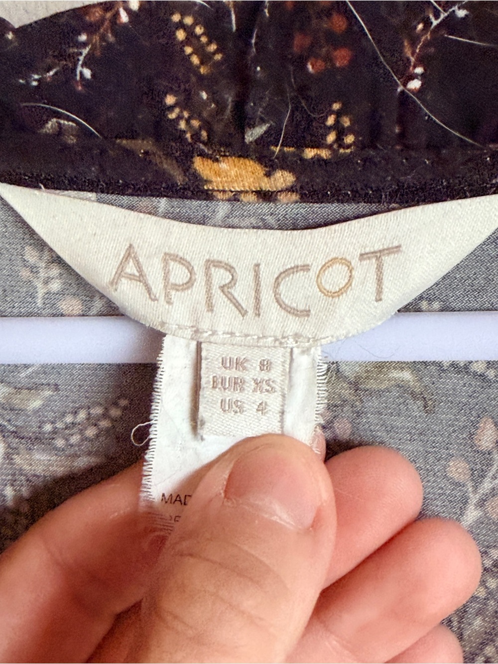 APRICOT Black Maxi Dress with Gold Floral Print - Picture 3 of 4